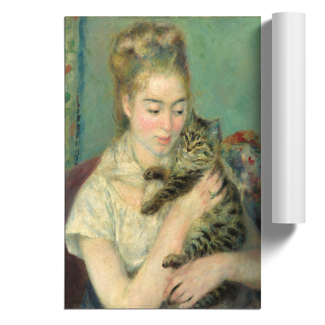 4411_Woman With A Cat By Pierre-Auguste Renoir