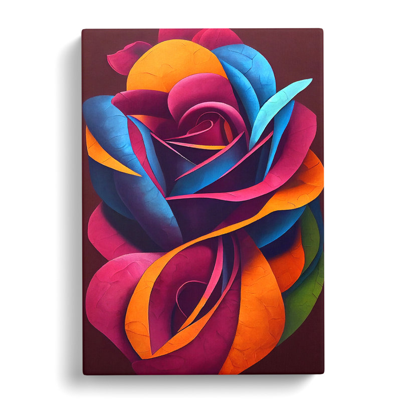Unique Rose Flower Vol.1 - Wrapped Canvas, 76cm H x 50cm W x 3cm D
