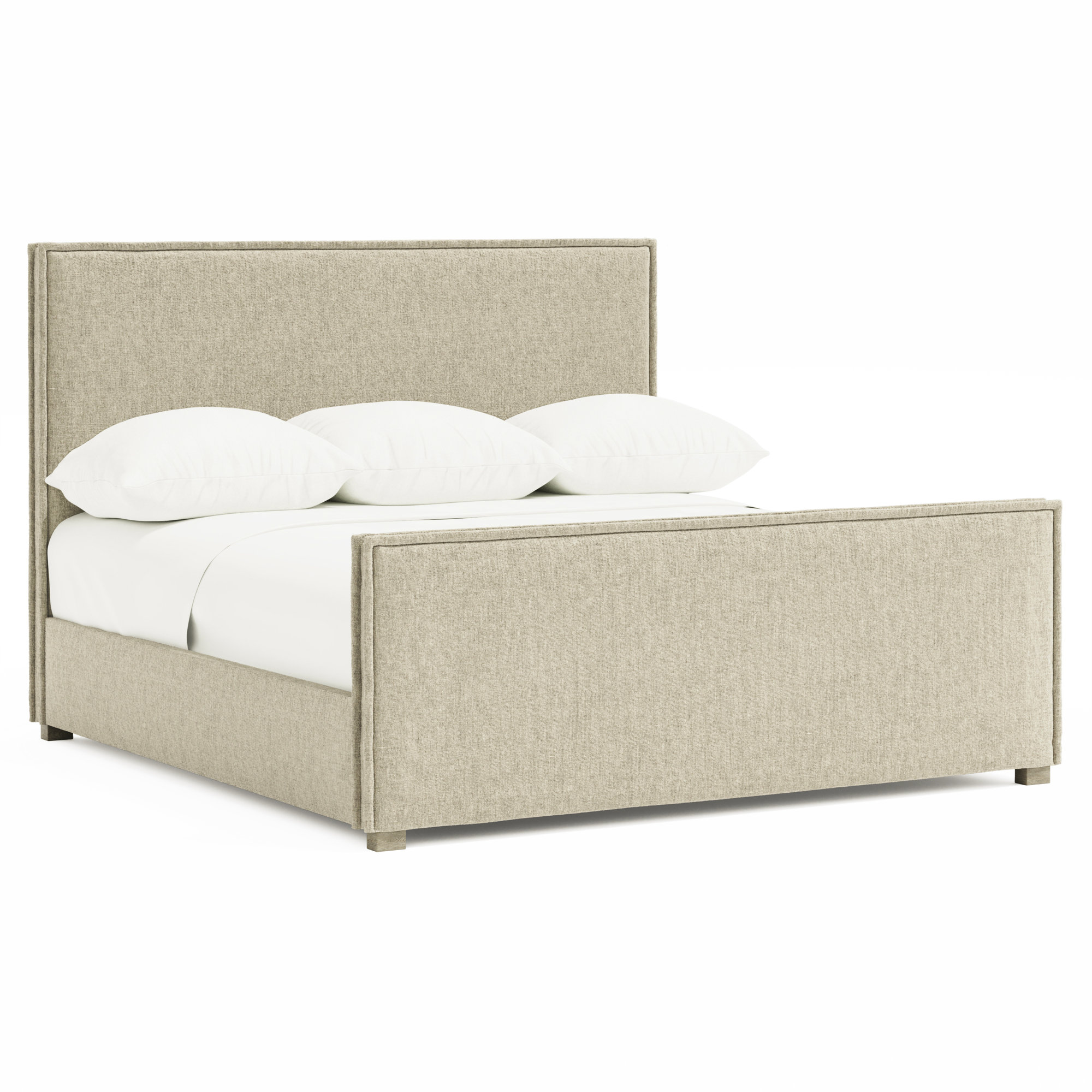 Sawyer Upholstered Panel Bed, Fawn, Queen