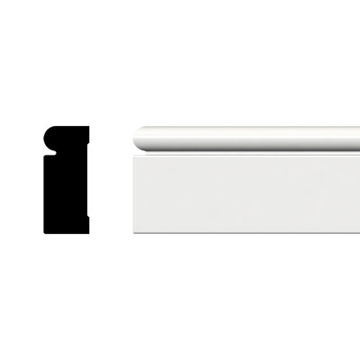 1.63'' H x 96'' W x 0.69'' D Plastic Crown