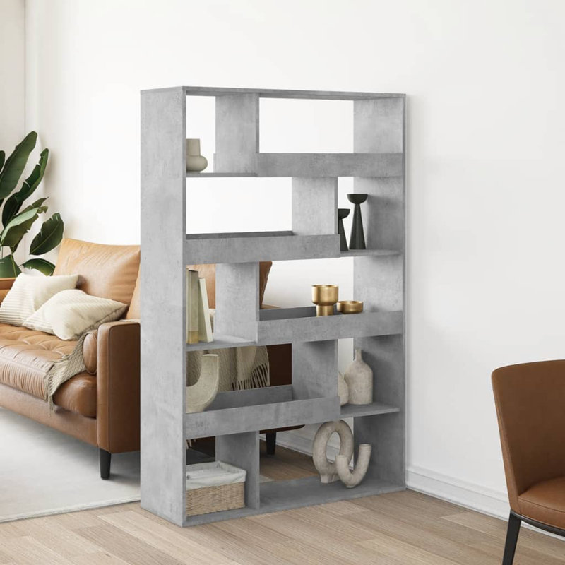 Schrey 94.5cm H Book Cabinet Bookcase, (5 Shelves) 156.5cm H x 100cm W x 33cm D, Sonoma Oak