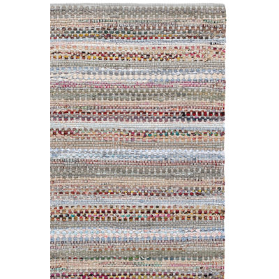 Vesey Hand Woven Cotton Striped Rug