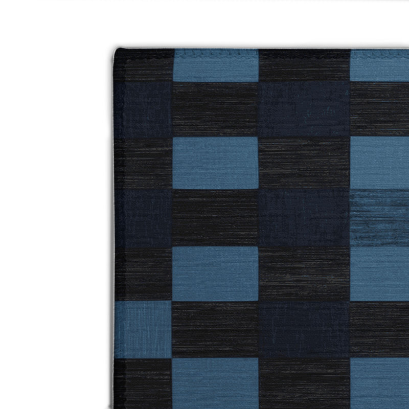 Tapis d'intérieur et d'extérieur à carreaux gris, Rectangulaire 2 pi x 3 pi