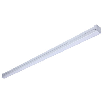 LED 4 Foot Connectable Strip Light 30 Watts 27K/30K/35K/40K/50K CCT Selectable White Finish 120 Volt