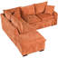 Lit modulaire avec coussins confortables, orange - salon relaxant avec rangement et coussins confortables-932075083