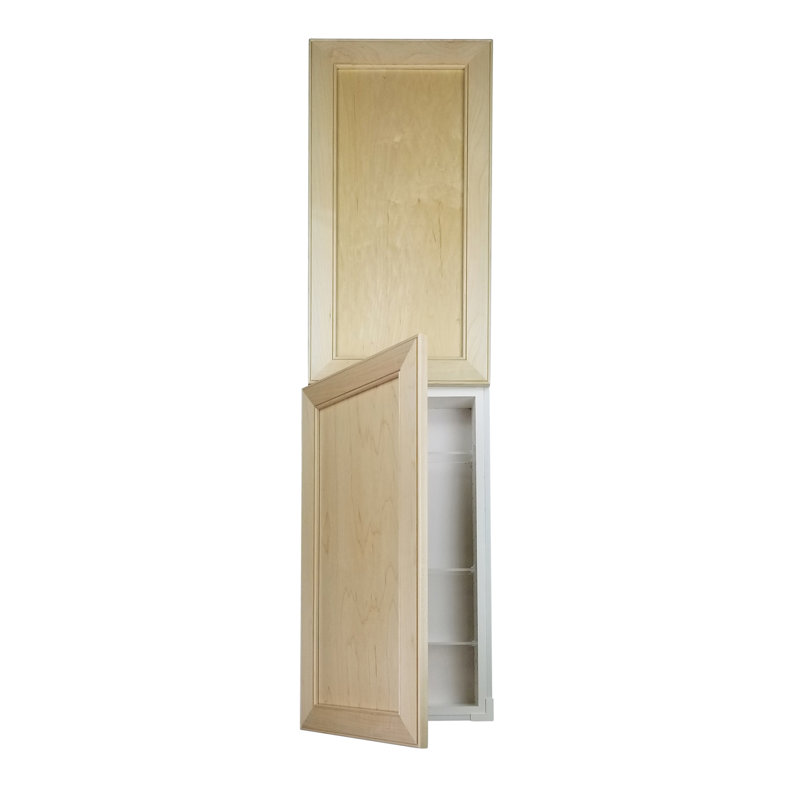 Buffet décoratif à 2 portes en bois massif, Bois brut
