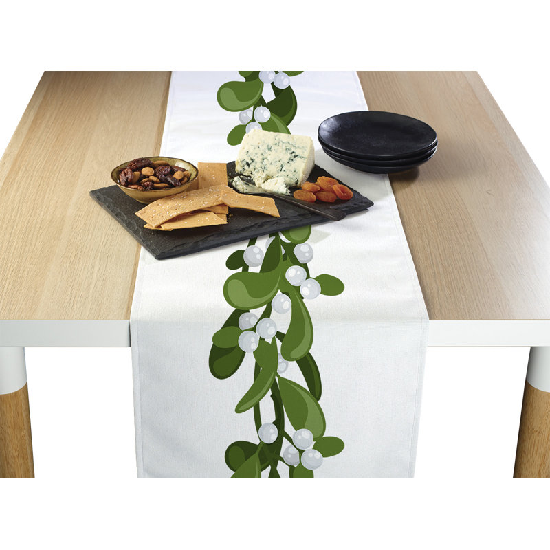 Estill Mistletoe Border Table Runner, 72" L x 12" W