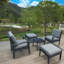 Patio avec coussins élégants et cadre pour piscine 5 extérieur-803910176