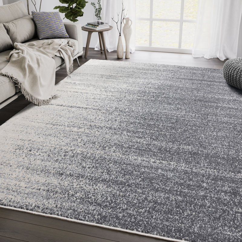 Tapis gris à motif abstrait Sumter, Rectangle 4 pi x 6 pi