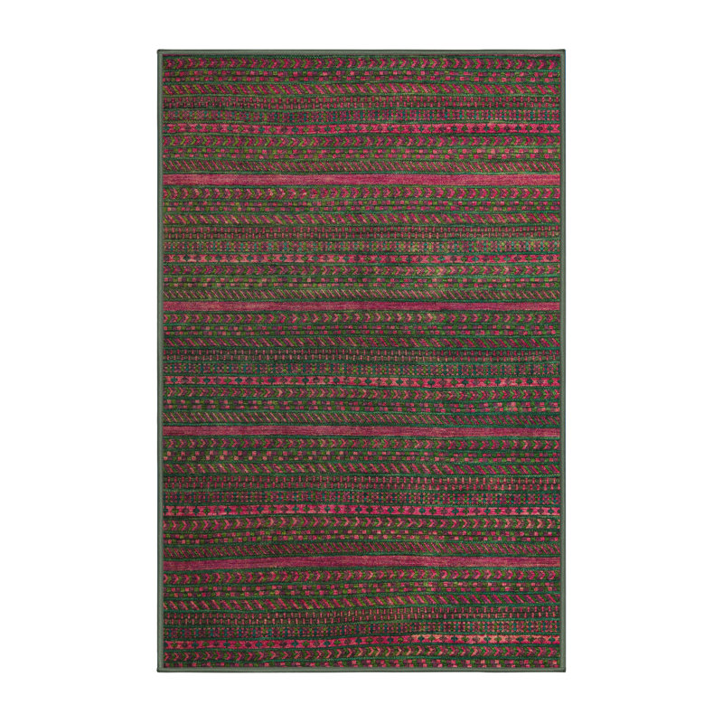 Striped Indoor Rug, Rectangle 4' x 6'