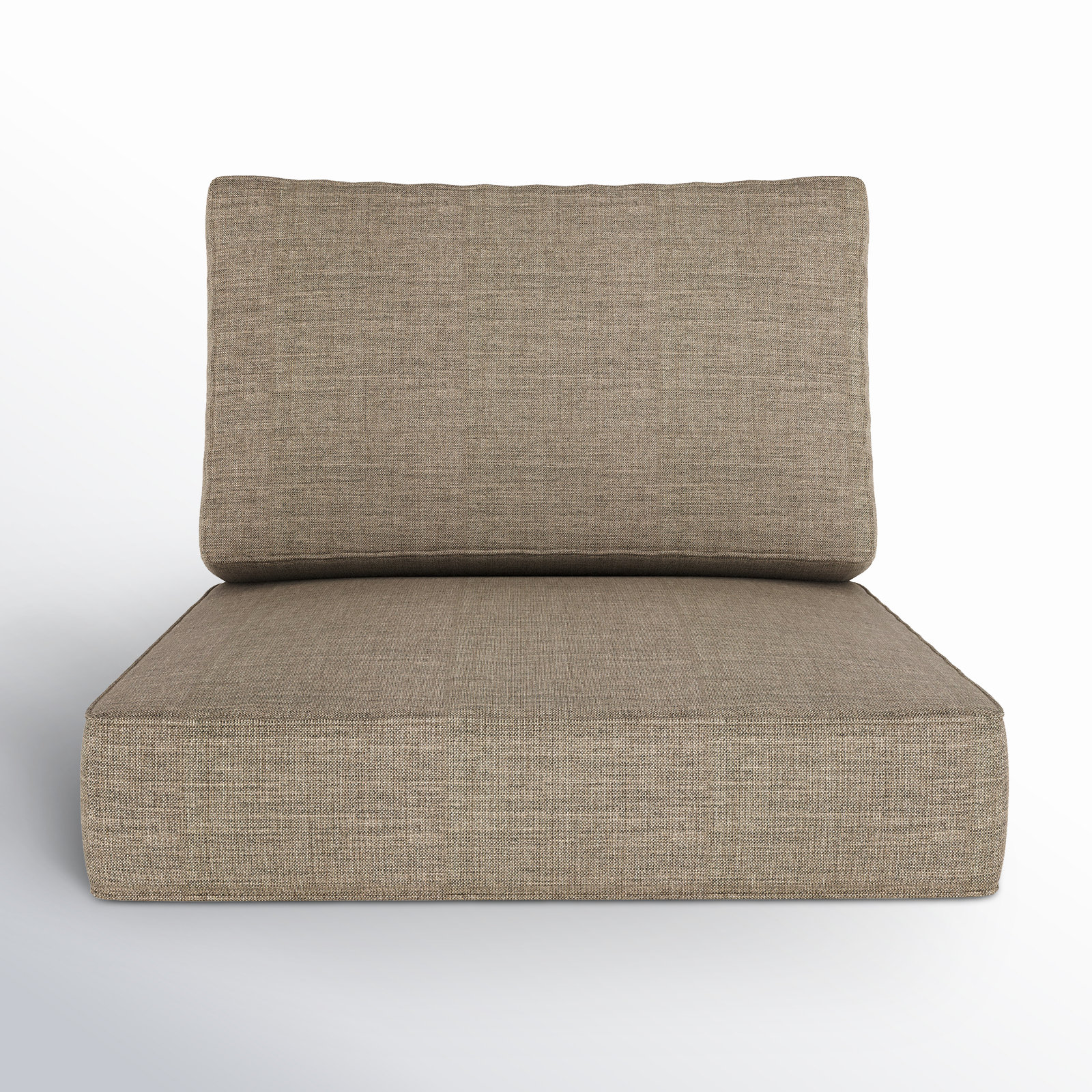 Lani 29" Sunbrella® Seat and Back Cushion, Cast Shale Sunbrella® Plainweave