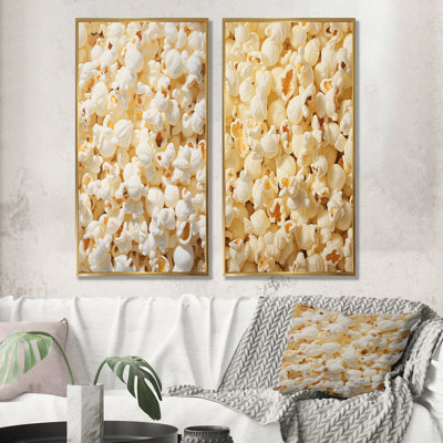 Popcorn Extravaganza - Popcorn Canvas Art Print Set Of 2