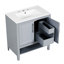 30" Bathroom Vanity With Sink, Multi-Functional Bathroom Cabinet With Doors And Drawers, Solid Frame And MDF Board-102299587