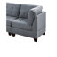 Canapé moderne modulaire contemporain 7 pièces Mobilier de salon modulaire en L capitonné gris