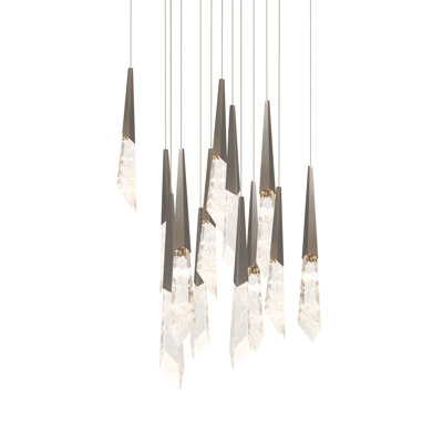 Solitude 13 Light Crystal LED Multi-Light Pendant