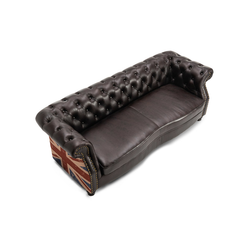 Abdalrahman Faux Leather Sofa, 3