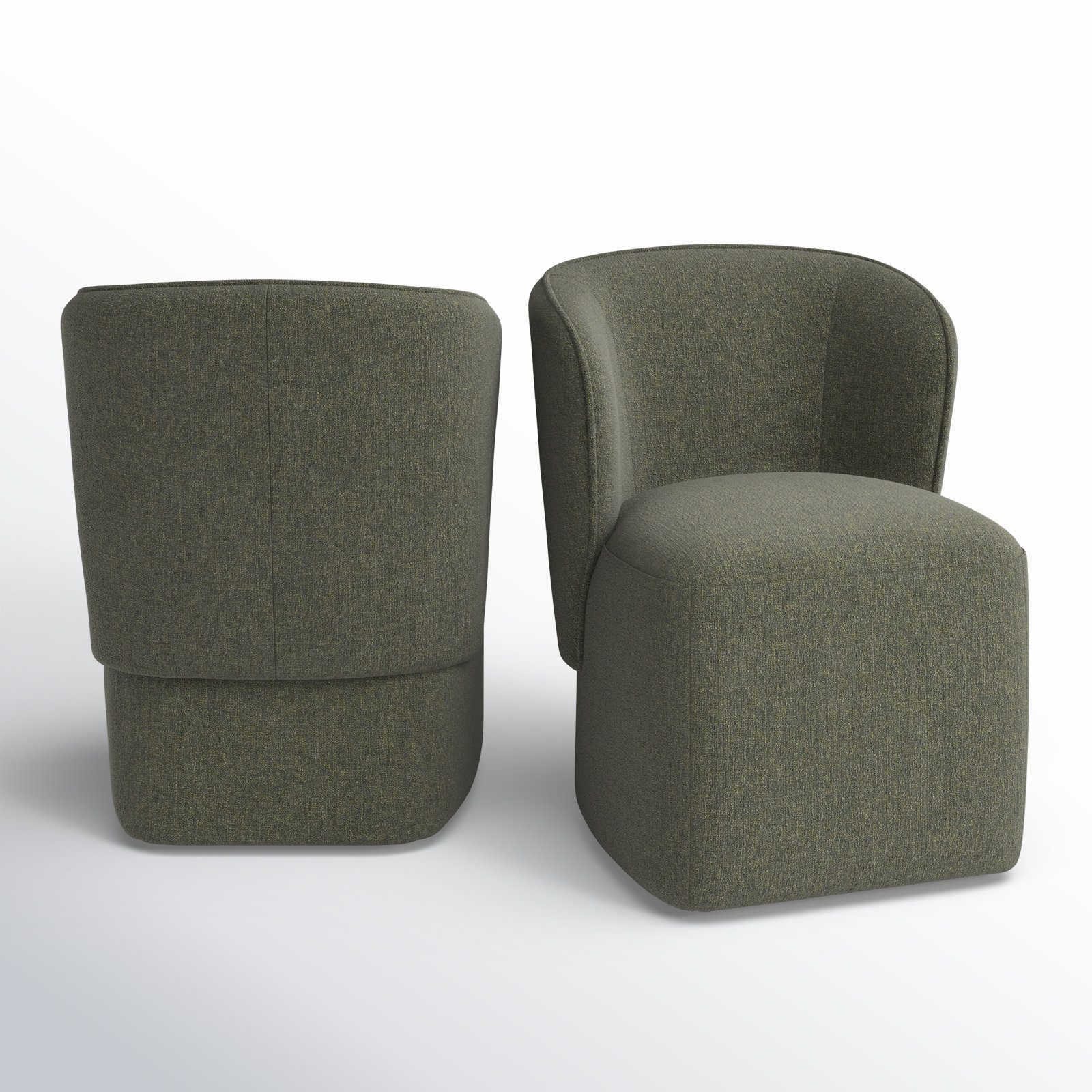 Niha Swivel Dining Chair, Nathan Hemp Tweed