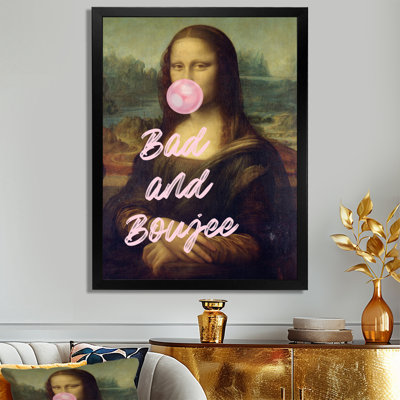 «Bad And Boujee Mona Lisa Pop Art», décoration murale femme Pop Art
