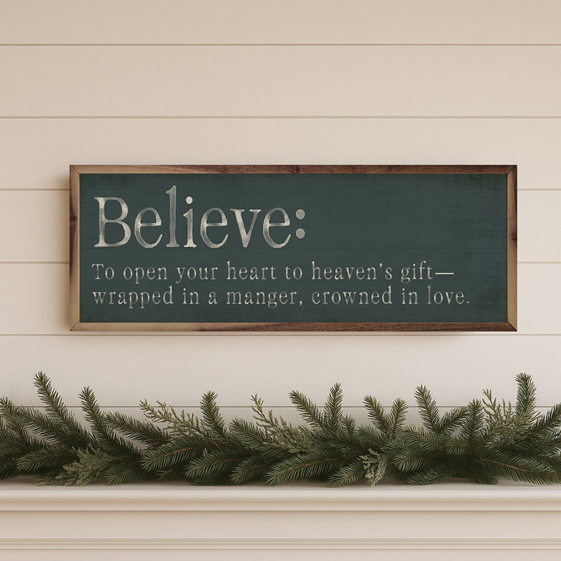 Believe Definition, 4" H x 12" W