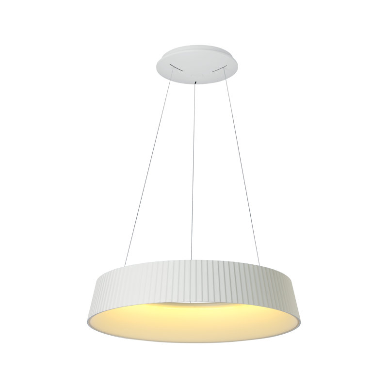 Luminaire suspendu géométrique à 1 lumière DEL Aquilino, 33.46" W x 33.46" D
