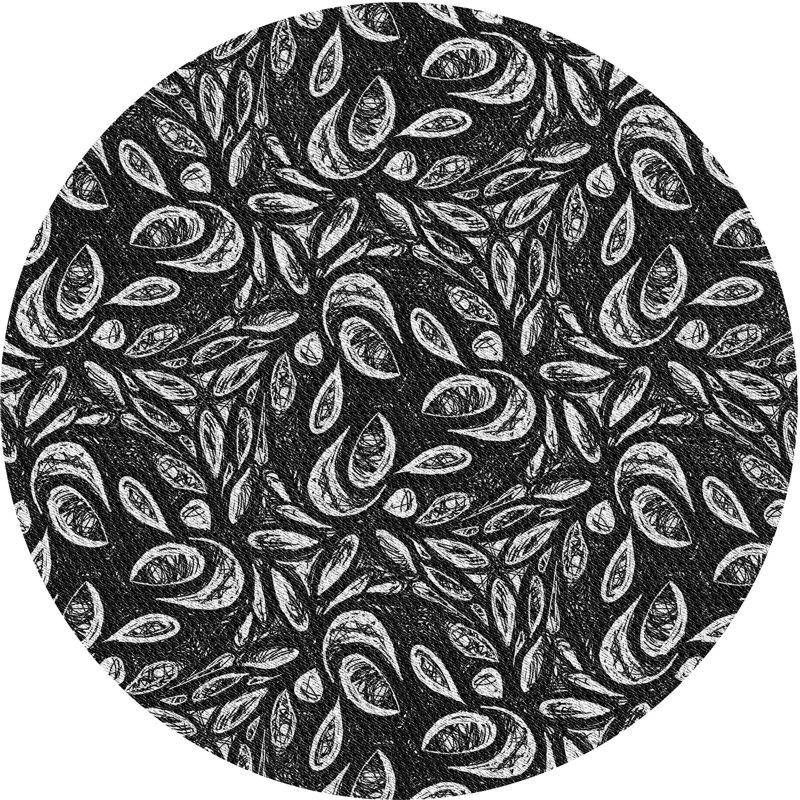 Tapis gris, Rond 7 pi