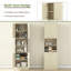 Armoire de cuisine, armoire autoportante de 75 po de hauteur avec portes et tablettes chêne clair