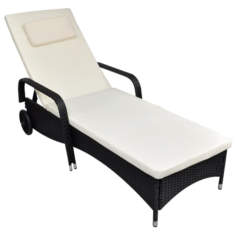 Vitagliano 79.2" Long Single chaise with Cushions, Brown