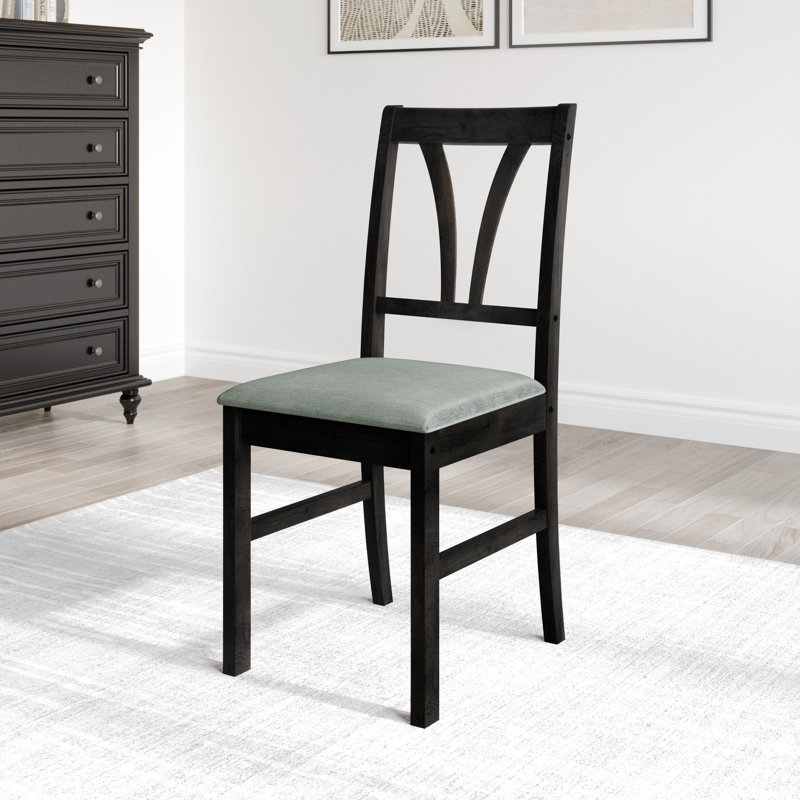 18.9'' H Upholstered Side Chair, Black