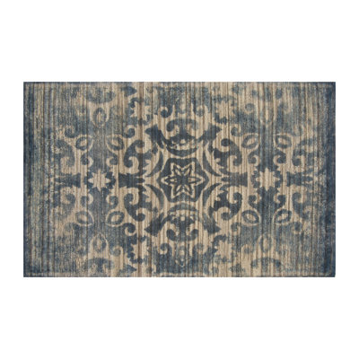 Maison 55 Wool Area Rug in Blue/Natural