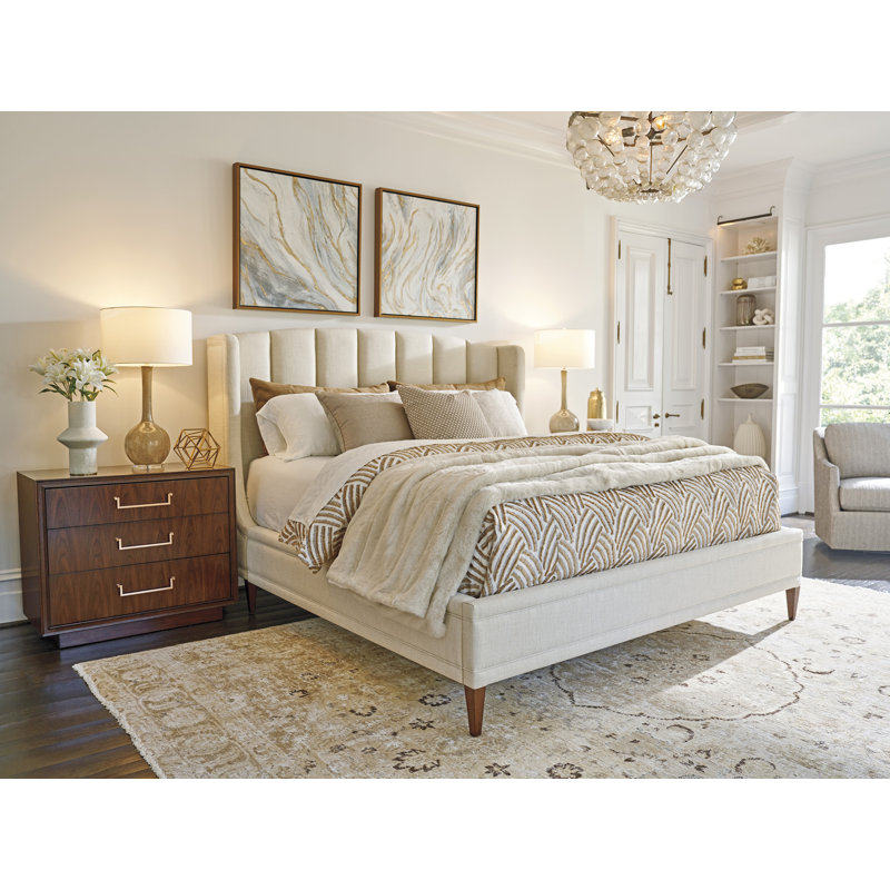 Rendezvous Upholstered Wingback Bed, King