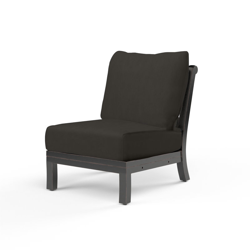 Monterey Outdoor Lounge Chair, Spectrum Carbon Sunbrella® Plainweave