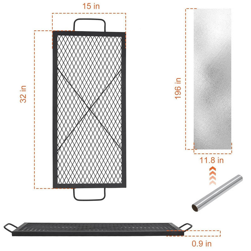 Carbon Steel, 0.9 cm H x 32 cm W x 15 cm D
