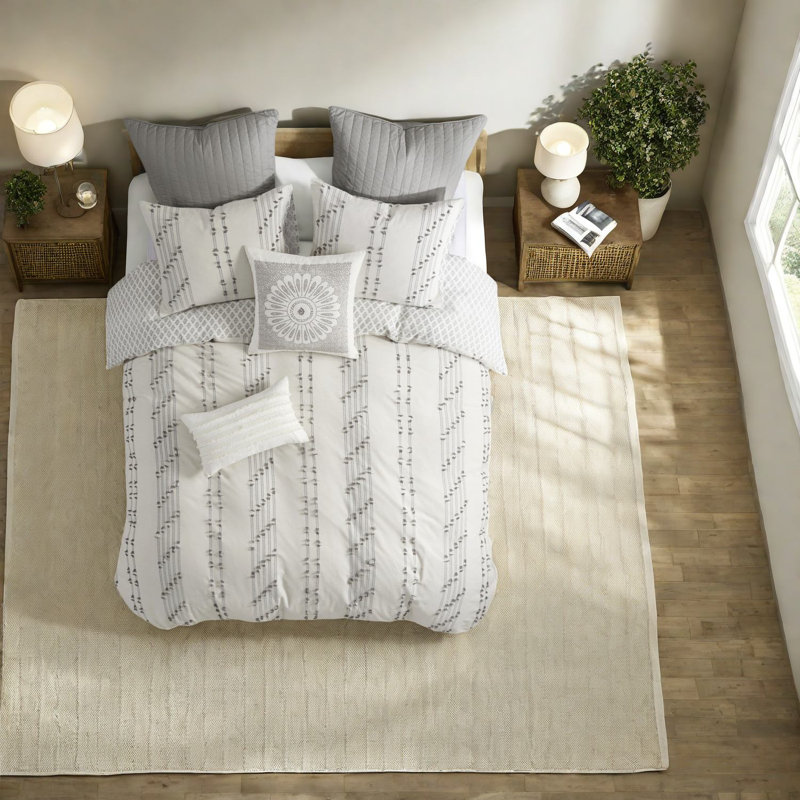 Premium Cotton Jacquard Bedding Sets, King Size With Modern Elegance