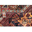 Hand-Knotted High-Quality Red and Navy Runner