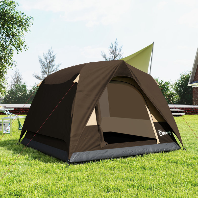 3 Person Tent, Brown/Khaki