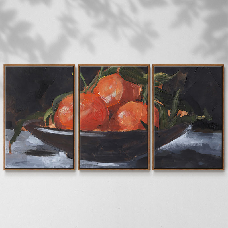 Assiette à fruits II 3 pièces, Noyer, H 24 po x l 48 po x P 2 po