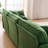 L-Shaped Modular Cloud Sectional Sofa, 101.18" Green 4-Seat Deep Seated Couch with Ottoman and Pillow, Modern Upholstered Furniture for Living Room, Bedroom and Apartment-318262329
