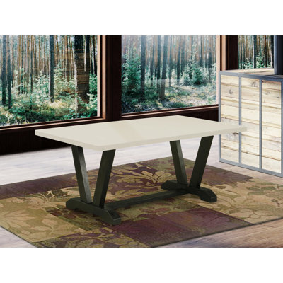 Table de salle à manger V-Style Modern - plateau de cuisine rectangulaire avec pieds élégants