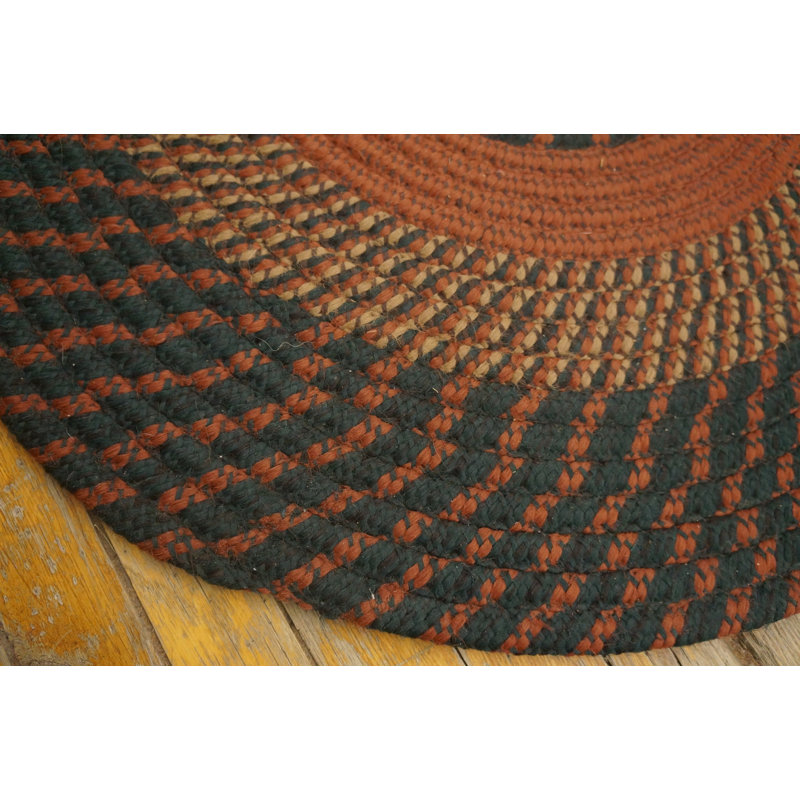 Vintage Braided American  Rug