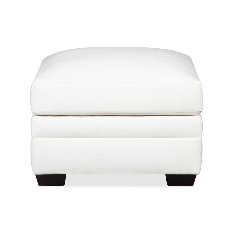 Edan Upholstered Ottoman, Nomad Snow Crypton® Chenille