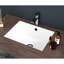 Évier rectangulaire en céramique Beautiful Look - 21 X 14, encastré avec trop-plein Classy 21 "X 14", inclus