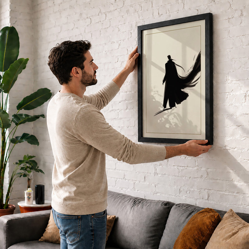 Silhouette In Flight Minimalist - Print, Walnut, A4 - 29.7 x 21.0 cm