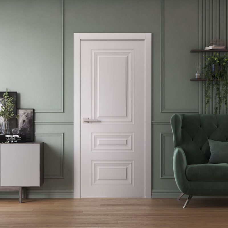 Panneau de porte à dalle | Blanc ESSENTIEL 1233 | Portes de salle de bain et de chambre à coucher, 28 po x 84 po