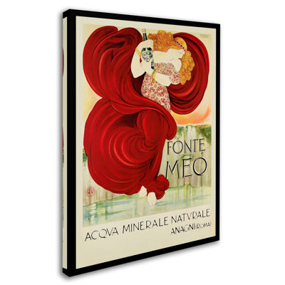 Wrapped Canvas Wall Art - Vintage Lavoie 'Ads-0032' Wall Art for Living Room, Bedroom, or Office Décor - 35x47