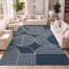 Tapis rayé bleu marine / crème Nordby-88570936