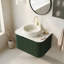 Meuble-lavabo suspendu de 61 cm avec tiroir de rangement et lavabo rond blanc mat-651401073-651401087