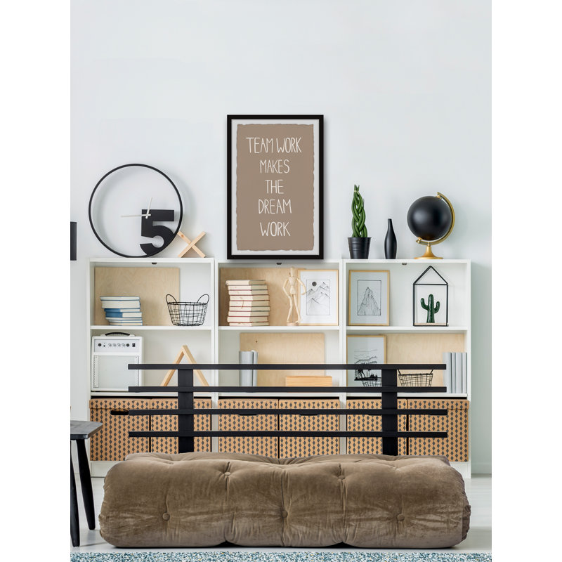Team Work Dream Work by Marmont Hill - Single Picture Frame Textual Art, 24" H x 16" W