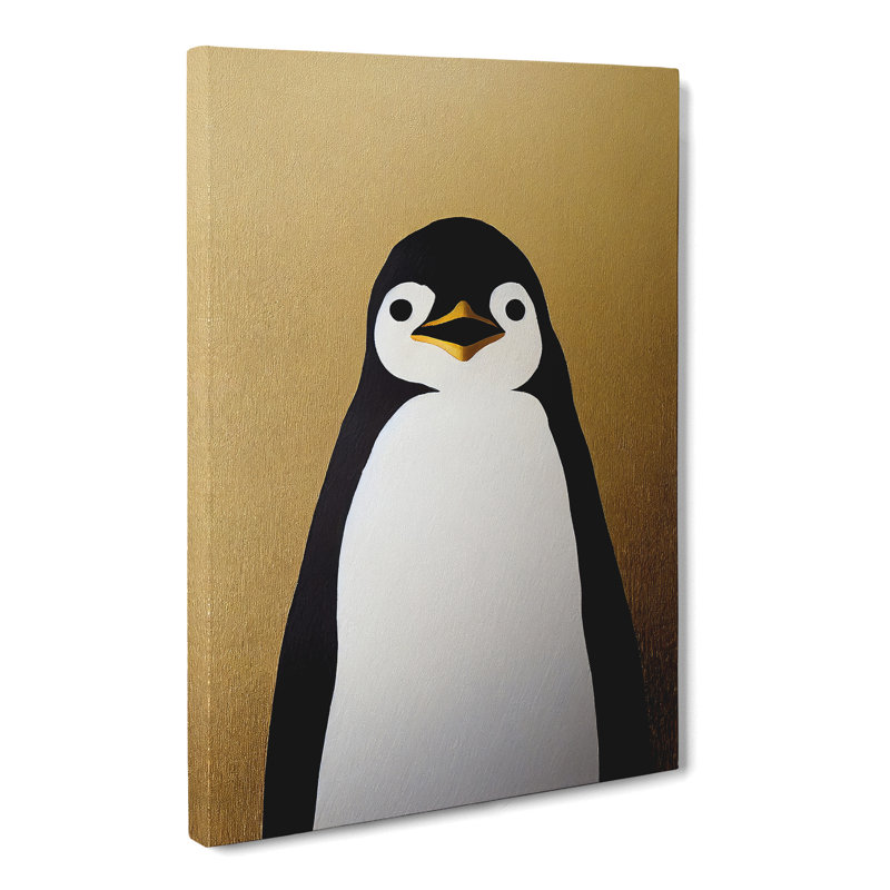 Abbotstown Penguin Gold - Wrapped Canvas, 76cm H x 50cm W x 3cm D
