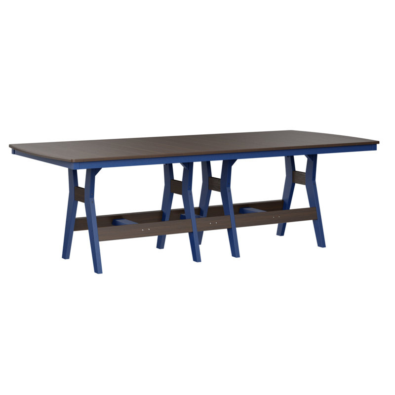 Harbor Outdoor Bar Table, Pacific Blue, Brazilian Walnut