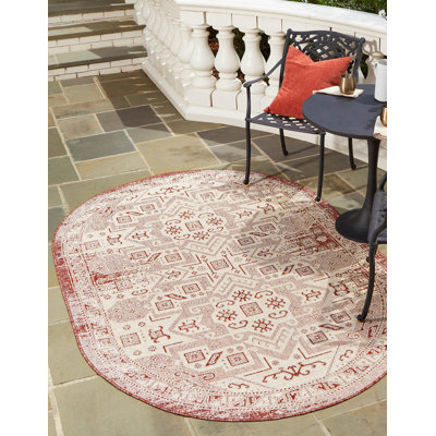 Tapis d'extérieur Chand couleur brique